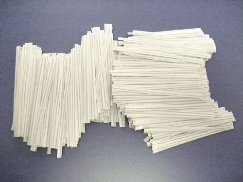 200 PLASTIC TWIST TIES WHITE 4&#034;  GENERAL USE