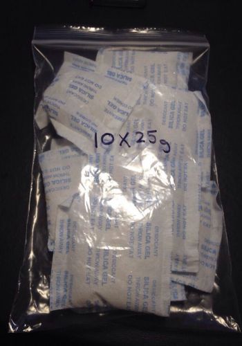 10 Silica Gel Desiccant Packs 25 grams ea. Moisture Absorbant Dry Storage