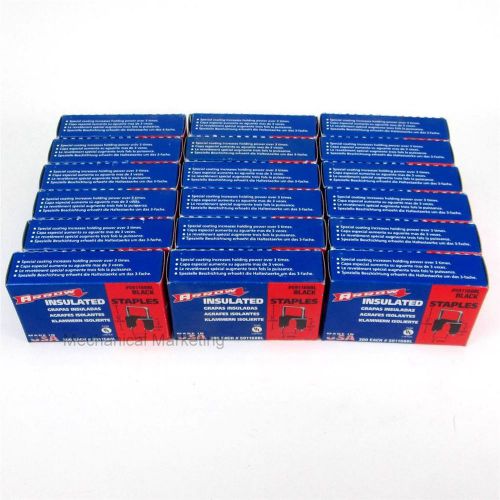 Lot of 18 Arrow 591168BL 1/4&#034; X 1/4&#034; Black T59 Staples 300 Pack