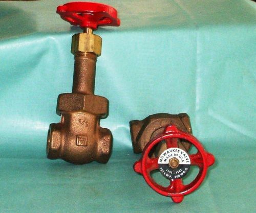 1/2&#034; Milwaukee Bronze Gate Valve 1151-1161 150lb WSP-300lb. WOG