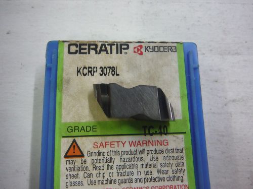 KYOCERA CERATIP CERAMIC INSERT KCRP 3078 L TC 40 QTY 8 (LOC 1305A)