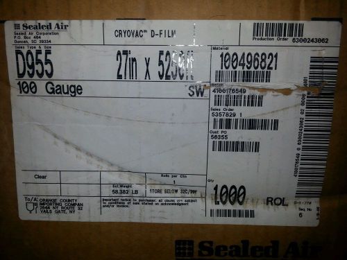 2 ROLLS SEALED AIR CRYOVAC 27&#034; D 955