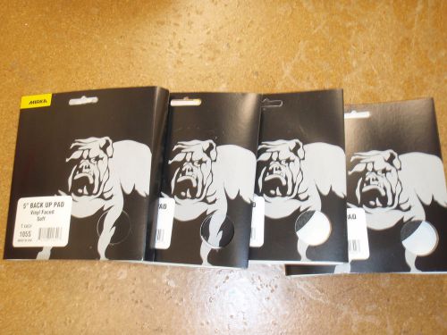 Lot of Four (4): Mirka 105S - 5&#034; Vinyl Faced BackUp Pads !32C! PFR