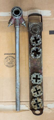 Reed Mfg Pipe Threader 6 Dies &amp; Storage Box 1&#034; 3/4&#034; 1/2&#034; 1/4&#034; 3/8&#034; 1/8&#034;