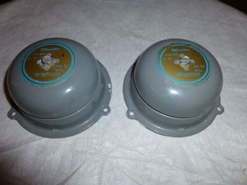 2 vintage 3 inch edwards signaling monitor bells 156g-3g5 24 volt ac for sale
