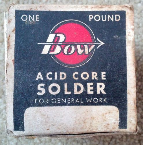 Vintage 1lb Spool Acid Core Solder general work  BOW Brooklyn, NY original box