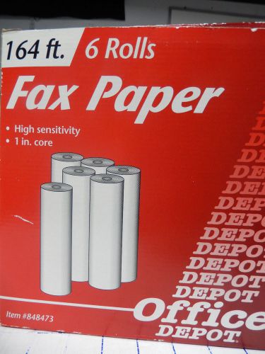 Office Depot 8.5&#034; x 164&#039; Fax Paper High Sensitivity - 848473 5 Rolls *NEW*