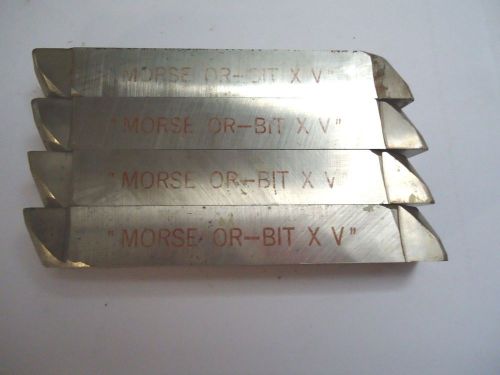 4 LATHE TOOL BITS  MORSE OR-BIT X V 5/8&#034; x 5/8&#034; x 4-1/2&#034;