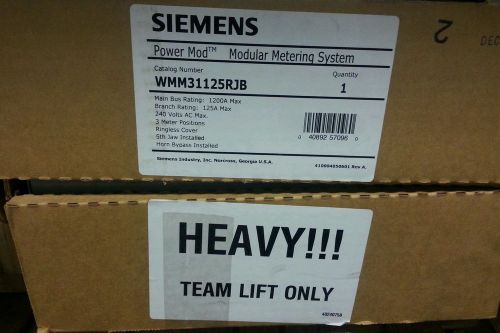 Siemens power mod wmm31125rjb meter stack for sale