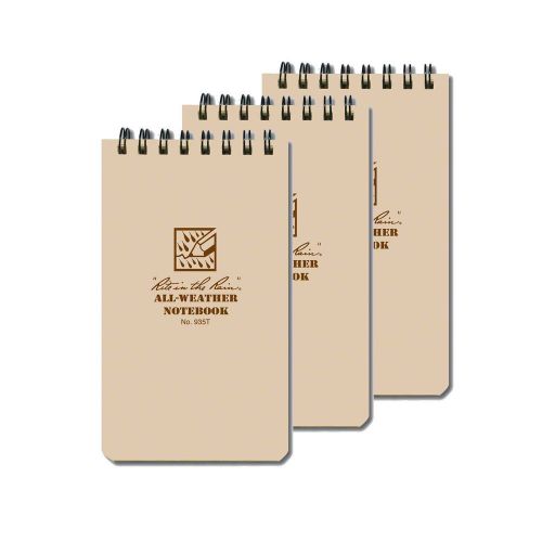 Rite in the Rain Tan Pocket Notebook 3 Pack 935T