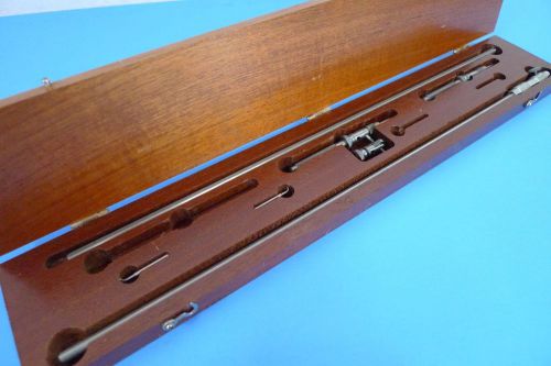 BROWN &amp; SHARPE No. 845 TRAMMEL SET 28&#034; in MAHOGANY BOX machinist tools *J