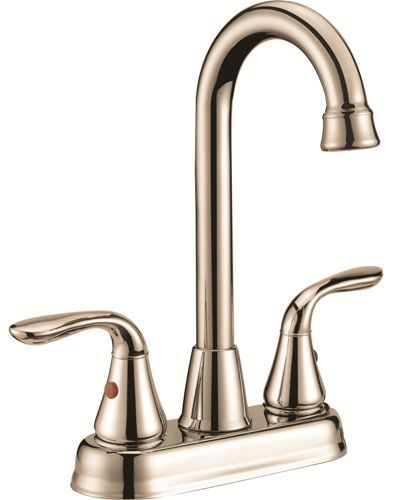 Two handle centerset bar faucet brushed nickel for sale