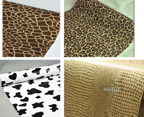 Animal Snake Leopard Deer Cow Print Self Adhesive Film Sticker Wall Paper #N2F