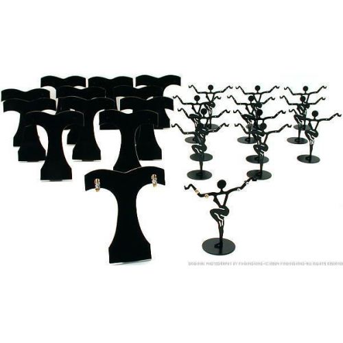 24 Black Earring Stand Jewelry Showcase Display 36 Pair