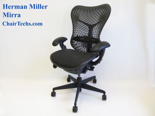 Mirra Herman Miller Fullly Adjustable Dark Graphite RECONDITIONED NEARNEW aeron