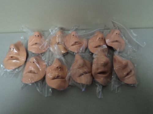 LOT 11X ADULT CPR EMT TRAINING REPLACEMENT FACES MOUTH NOSE PIECES RESUSCITATION