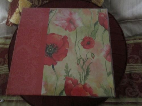 C.R. GIBSON, SUSAN WINGET SLIM BOUND PHOTO JOURNAL  ALBUM POPPIES NEW