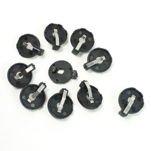 CR2016 2025 2032 Coin Cell Button Battery Holder Socket Black 10 Pcs