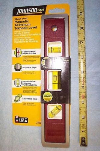 Johnson heavy duty 9&#034; aluminum magnetic torpedo level for sale