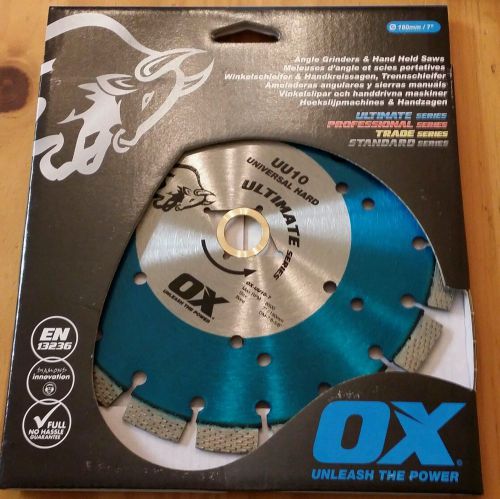 OX OX-UU10-7 Diamond Saw Blade, Segmented, 7 in. dia. G8520111 Pro wet or dry