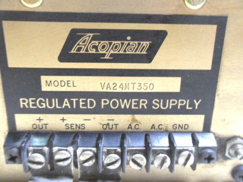 (K6) 1 ACOPIAN VA24MT350 POWER SUPPLY