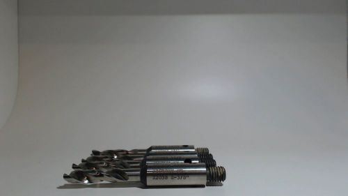 lot of 4 forest city 3/8 twist hss screw shank  dowel drill x 203b ,62073