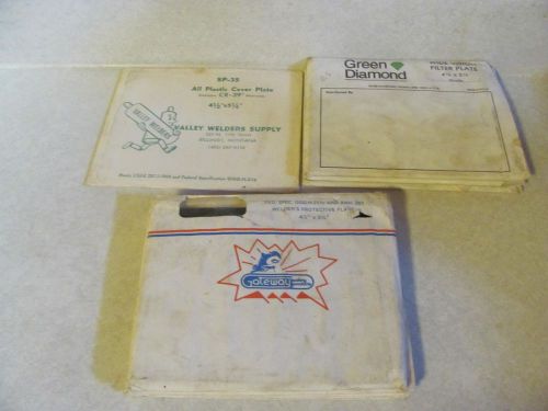 Welder&#039;s protective plates cover clear valley welders green diamond mixed lot 9 for sale