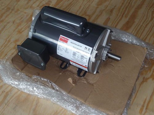 Dayton AC Motor 6K482BD, 1/2 HP 3450 RPM 115/208-230 VAC, 1 PH, TENV, Base Mount