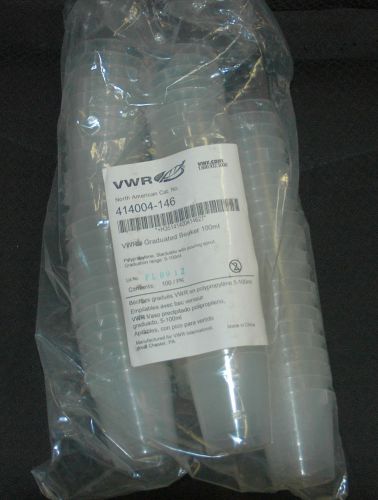 75 VWR 414004-146 Beaker Polypropylene, Graduated, 100mL, with Spout