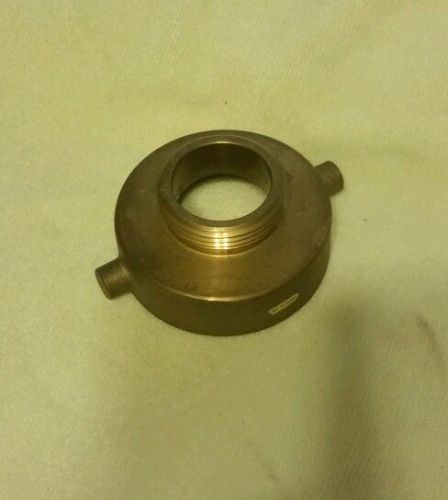 Fire Hose Hydrant Adapter 2-1/2&#034; NST Female X 2&#034; IPT Male Brass