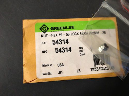 Greenlee  nut- Hex #2 Lock ESNA #22NM-26. Part # 54314