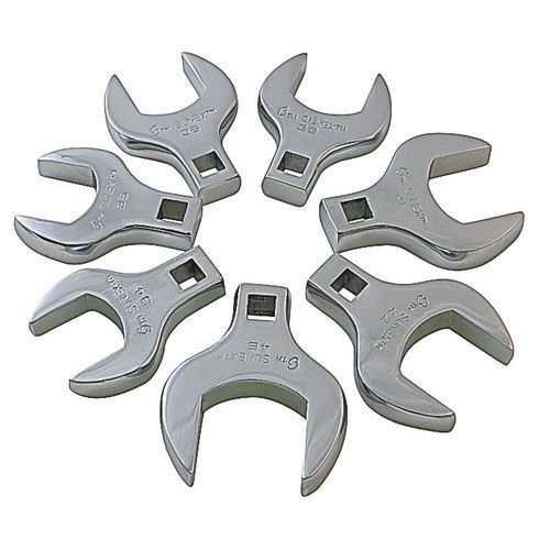 Sunex Tools 7pc 1/2&#034; Drive Metric Jumbo Straight Crowfoot Wrench Set 9740 NEW