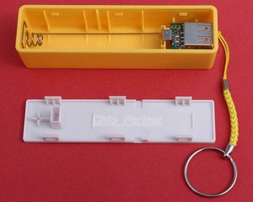 Yellow USB Power Bank Case Kit 18650 Battery Charger DIY Box Boost Module