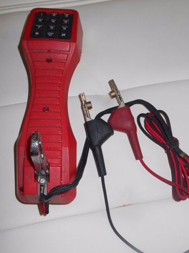 Harris Red TS19 Telephone Butt Set Handset  Linesman LAN Telephone Tester