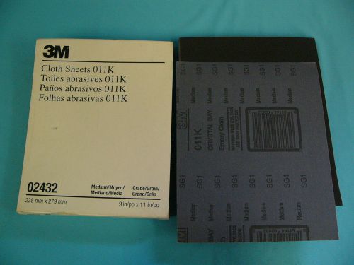 3M Cloth Sheets 011K 9in/po x 11 in/po Medium grade PN#02432 50 count