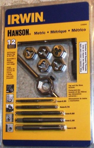 New Irwin Hanson 12pc All-Purpose METRIC Tap &amp; Die Set  #1765541