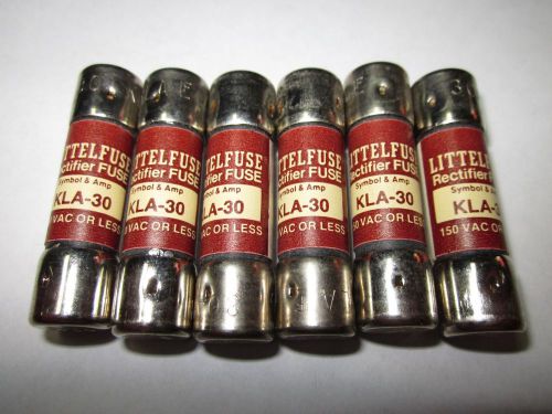 LOT OF 6 LITTELFUSE KLA-30 KLA30 FUSE NEW NO BOX KLA 30