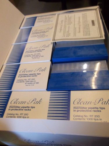 RAININ RT200 MICROLITER PIPETTE TIPS IN PROTECTIVE RACKS DISPOSABLE LAB (K2)