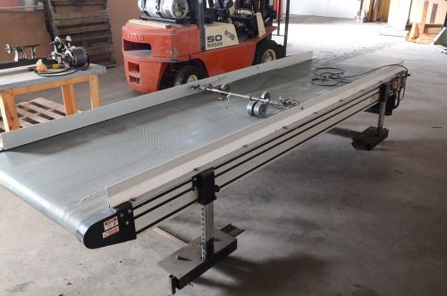 Milacron Conveyor AC Motor Driven 40&#034; x 12&#039; Incline Adjustable LM/40x12