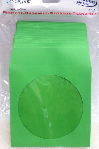 PAPER SLEEVE W/WINDOW (80g)  By Qmediastore 100 Pcs Green