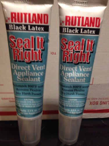 Rutland Black Latex 800 degree  Direct Vent Appliance Sealant 2--2.7 Oz Tubes