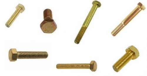 Cap Screw Bolt, Full Thread, Brass, 5/8&#034;-18 x 1/2&#034; Length, 20 pc