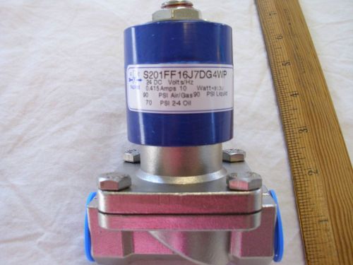 GC Valve 1/2&#034; SS 2-Way Valve, 24VDC, Zero Differential, S201FF16J7DG4WP, NIB