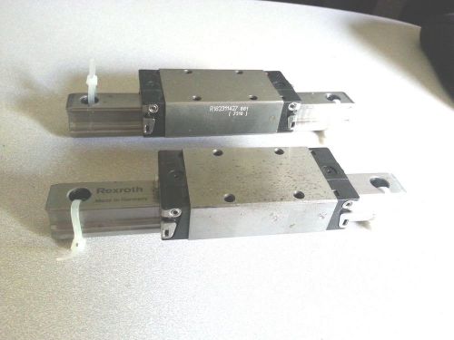 (2) 5.5&#034;  Rexroth Linear Guide Rails w/ R162311427 Blocks