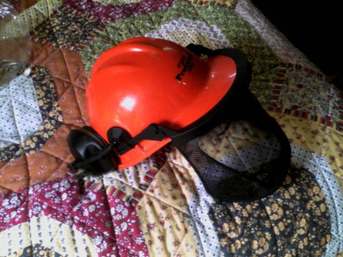 safety Hard hat with muffs/face screen