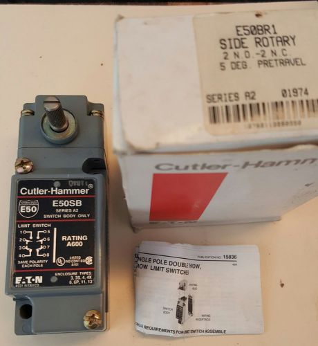 New Cutler Hammer Eaton E50BR1 Limit Switch ( E50SB E50RB E50DR1 ) Ser A2 NIB