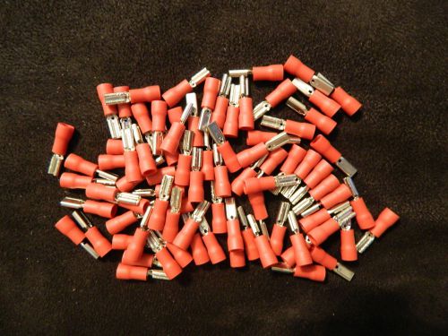 18-22 GAUGE 25 PK VINYL RED QUICK DISCONNECT FEMALE .110 TERMINAL CONNECTOR