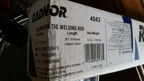 4043 Tig rod 3/32&#034; dia. 10 pound box NIB