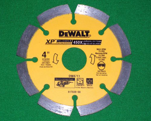 NEW DEWALT XP DW4711 4” Wet Dry Blade Concrete Brick Tile