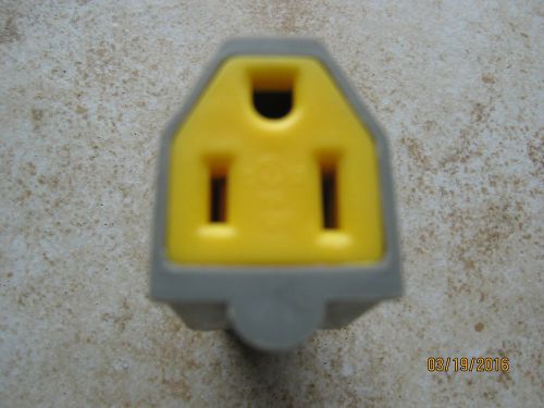 New Pass &amp; Seymour SA993-GRYCC10 Cord Connector End 15A 125V Nema 5-15R 3 Prong